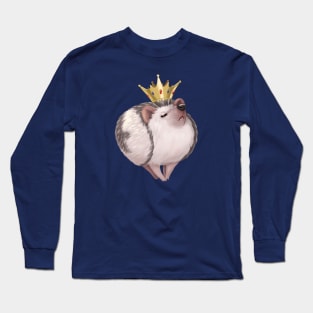 Cute Snooty Royal King or Queen Snob Hedgehog Long Sleeve T-Shirt